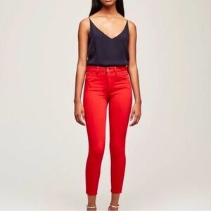 L'AGENCE Red Ankle Jeans